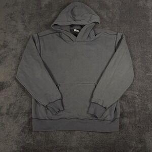 LCKR Heavyweight Hoodie Mens Large Gray Good Fleece Pullover Pocket